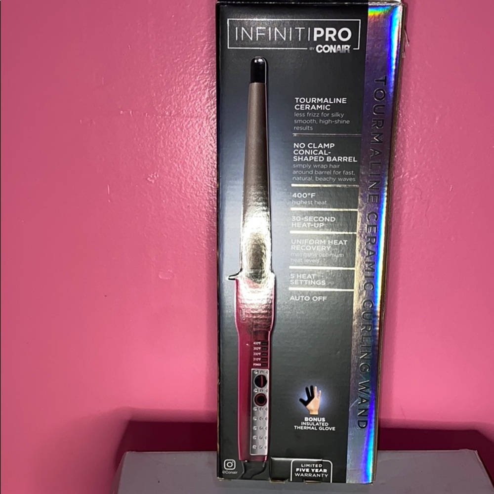 Tourmaline ceramic curling wand